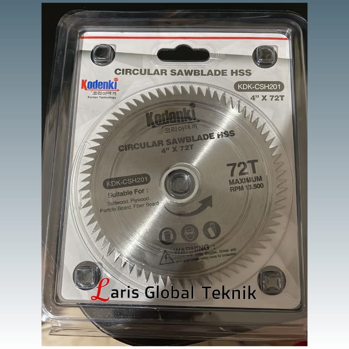 Circular saw blade HSS 4" x 72T