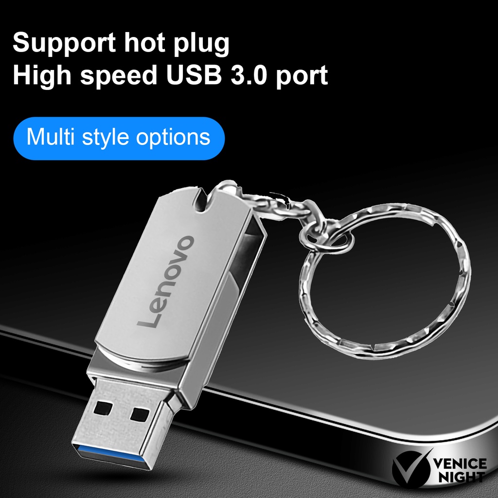 LENOVO (SF) Flashdisk Usb 3.0 High Speed 128GB 256GB 512GB 1TB 2TB Anti Air Untuk Komputer