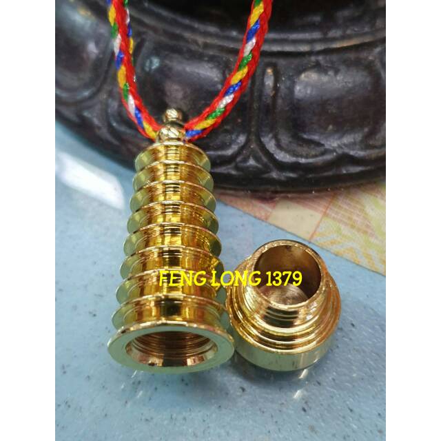 Kalung Bandul Liontin Pagoda Emas