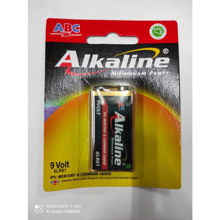 ABC Alkaline 6LR61 Baterai 9 Volt Millenium Power