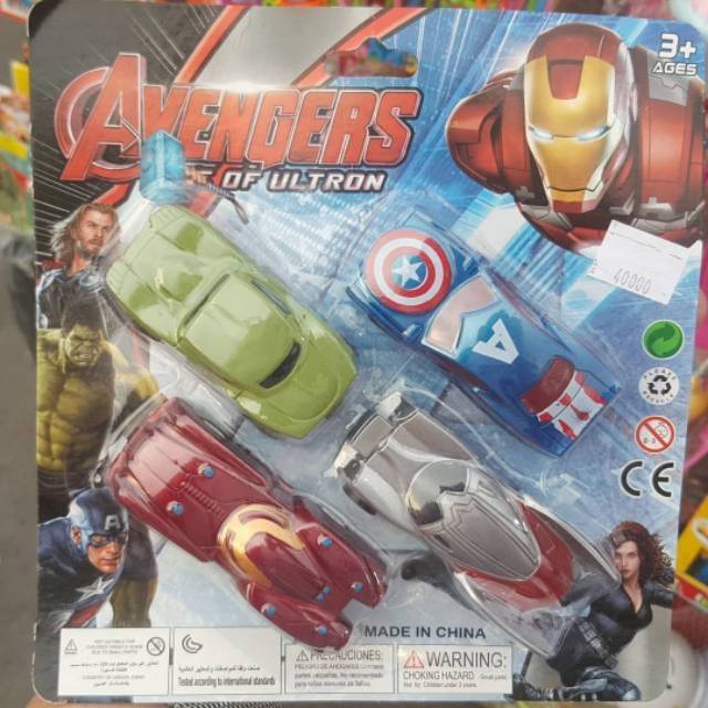 Mobil kendaraan racing car superhero avengers ironman hulk pullback tarik