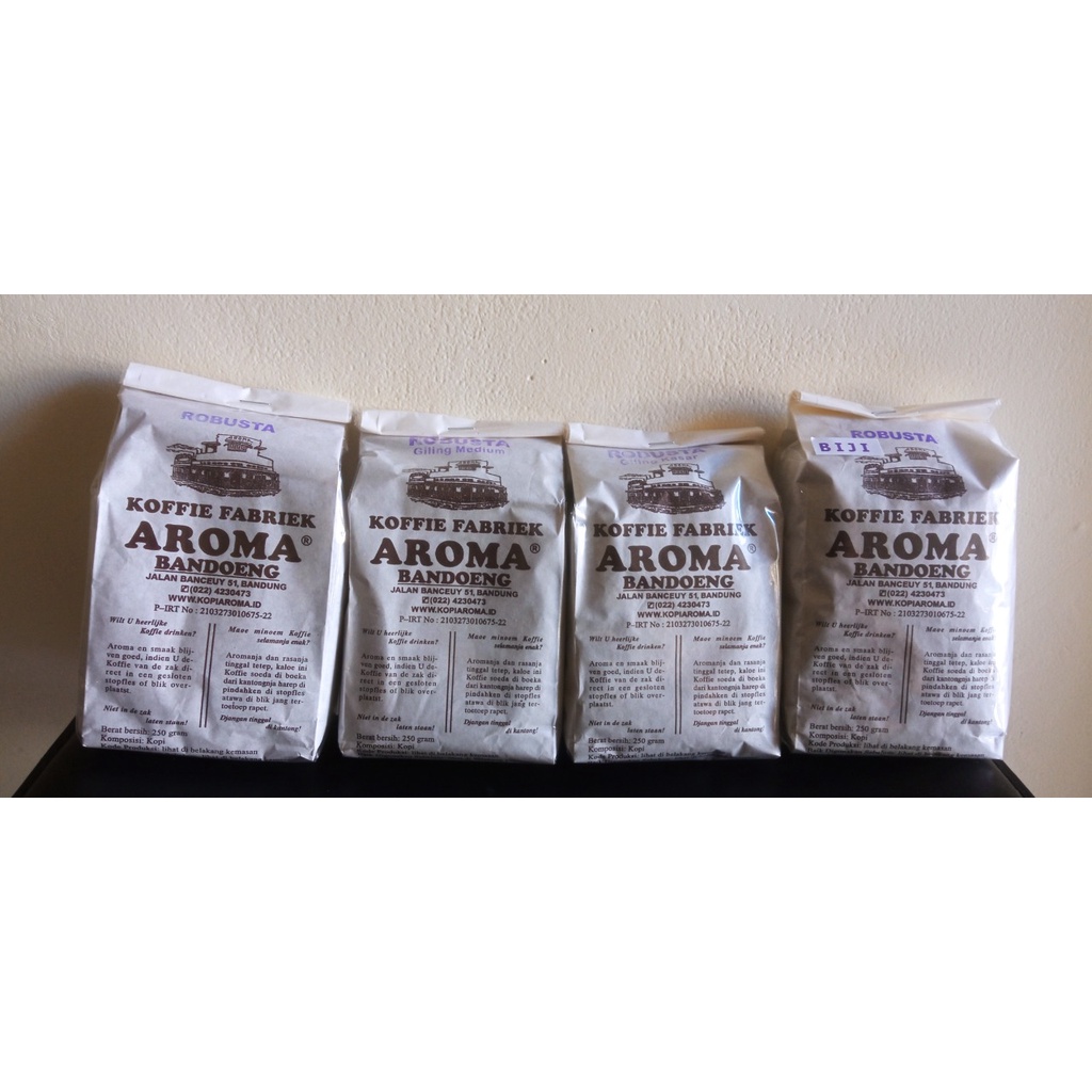 

KOPI AROMA BANDUNG FRESH ASLI 100% VARIAN ROBUSTA 250gr