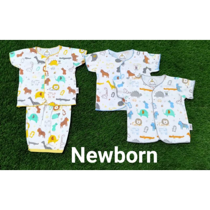 Baby lucky 3 pc setelan baju pendek bayi NB