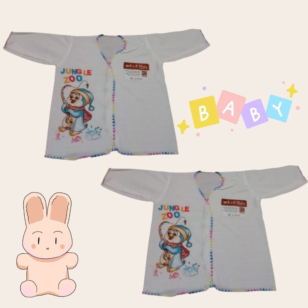 Atasan Baju Bayi Newborn Print Putih 652403 / 652401 / 652402 Lusiana E