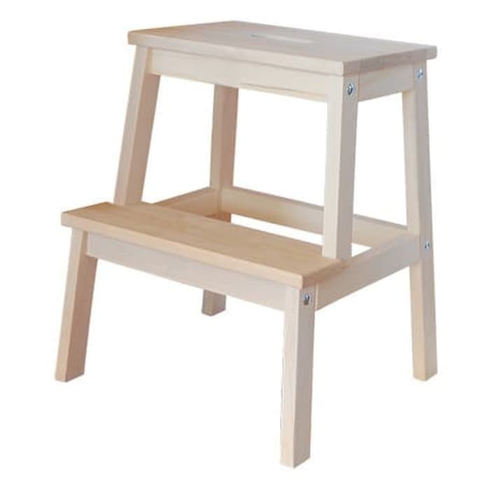 BEKVAM Step Stool Bangku  tangga Warna Kayu  solid TINGGI 