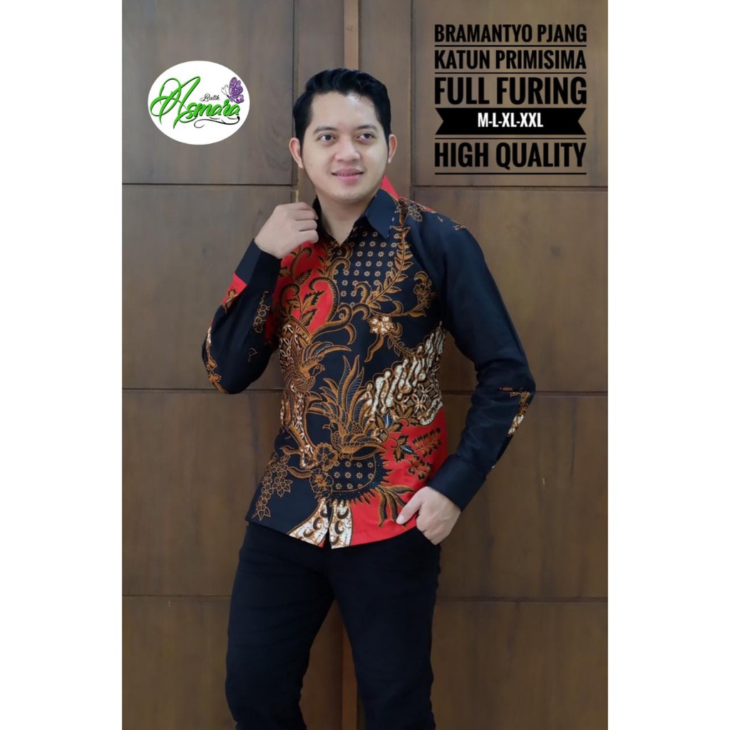 BRAMANTYO ASMARA BATIKSOLOAMANAH KEMEJA BAJU BATIK PRIA SOLO LENGAN PANJANG PENDEK LAPIS FURING ATASAN BATIK PREMIUM MODERN KATUN HALUS PLENJAK BIRU CIUNG BIRU ARYAK DRAJAT MERAH ALENGKA PINK BRAMANTYO BIRU SRIKANDI MERAK AJI ARGO LAWU ANGGORO CATUR LASEM