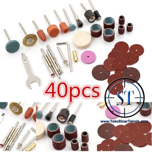 40 Pcs Mini Electric Drill Grinder Gerinda Set Rotary Tools Sanding Grinding Polishing S3
