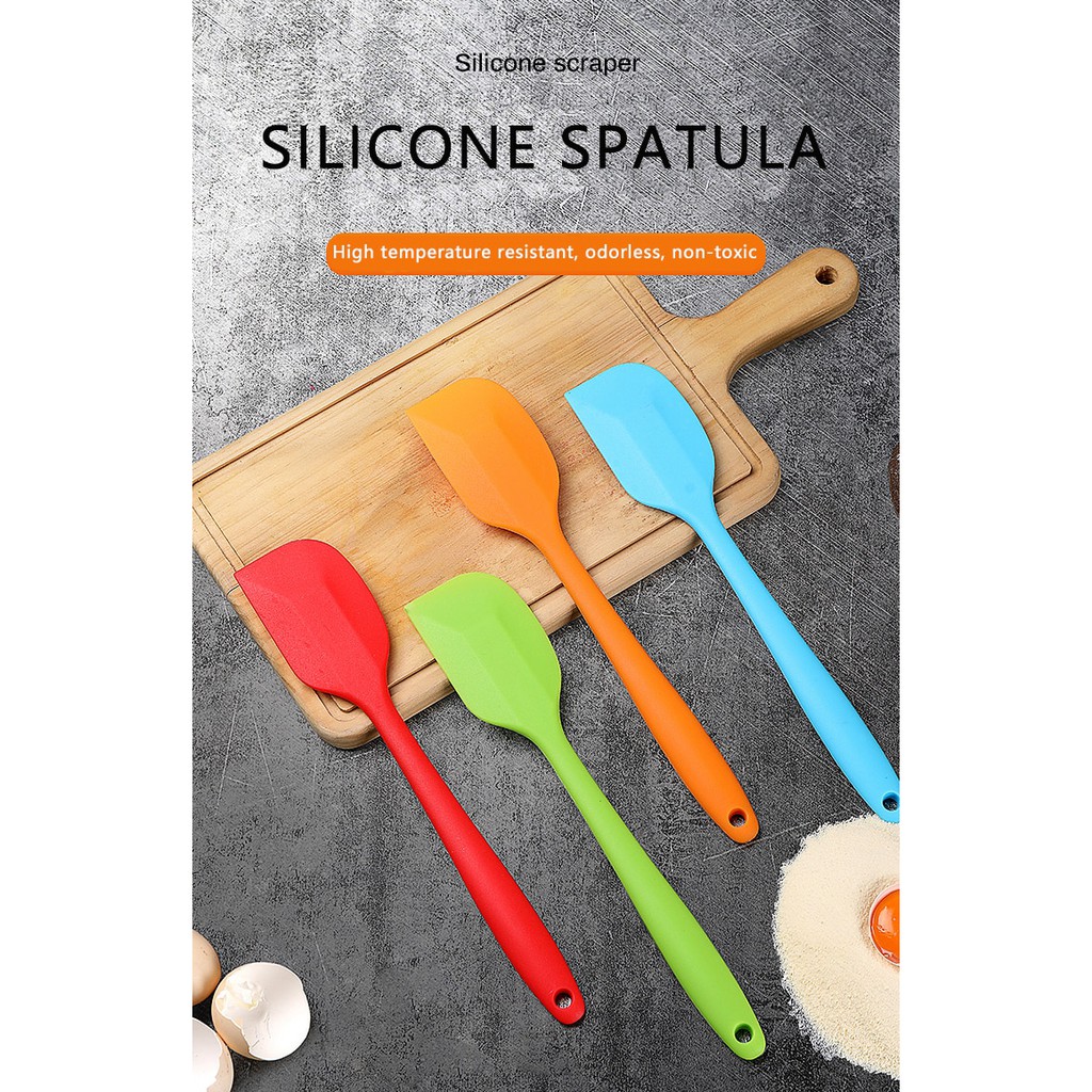 SPATULA SILIKON TAHAN PANAS SIZE S &amp; M - PENGADUK ADONAN - PENGOLES SELAI - FOOD GRADE