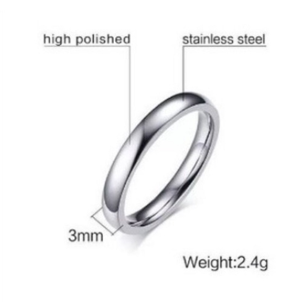 COD MILLENIAL CINCIN TITANIUM PREMIUM CINCIN EPOXY SILVER LIST HITAM CINCIN SILVER POLOS BISA COD