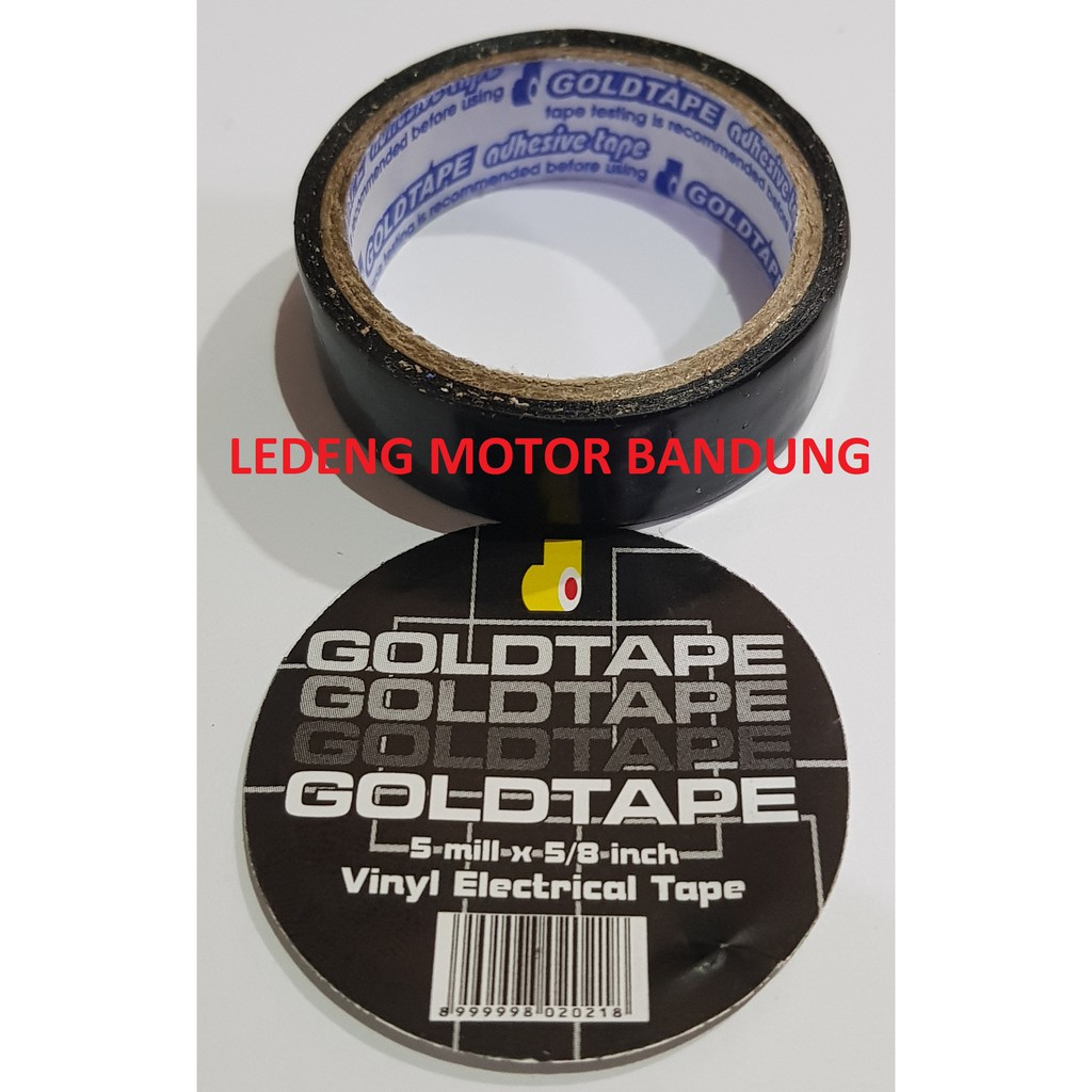 Goldtape Solasi Hitam Isolasi Listrik Pipa PVC Vinyl Tape Black Lakban Kecil