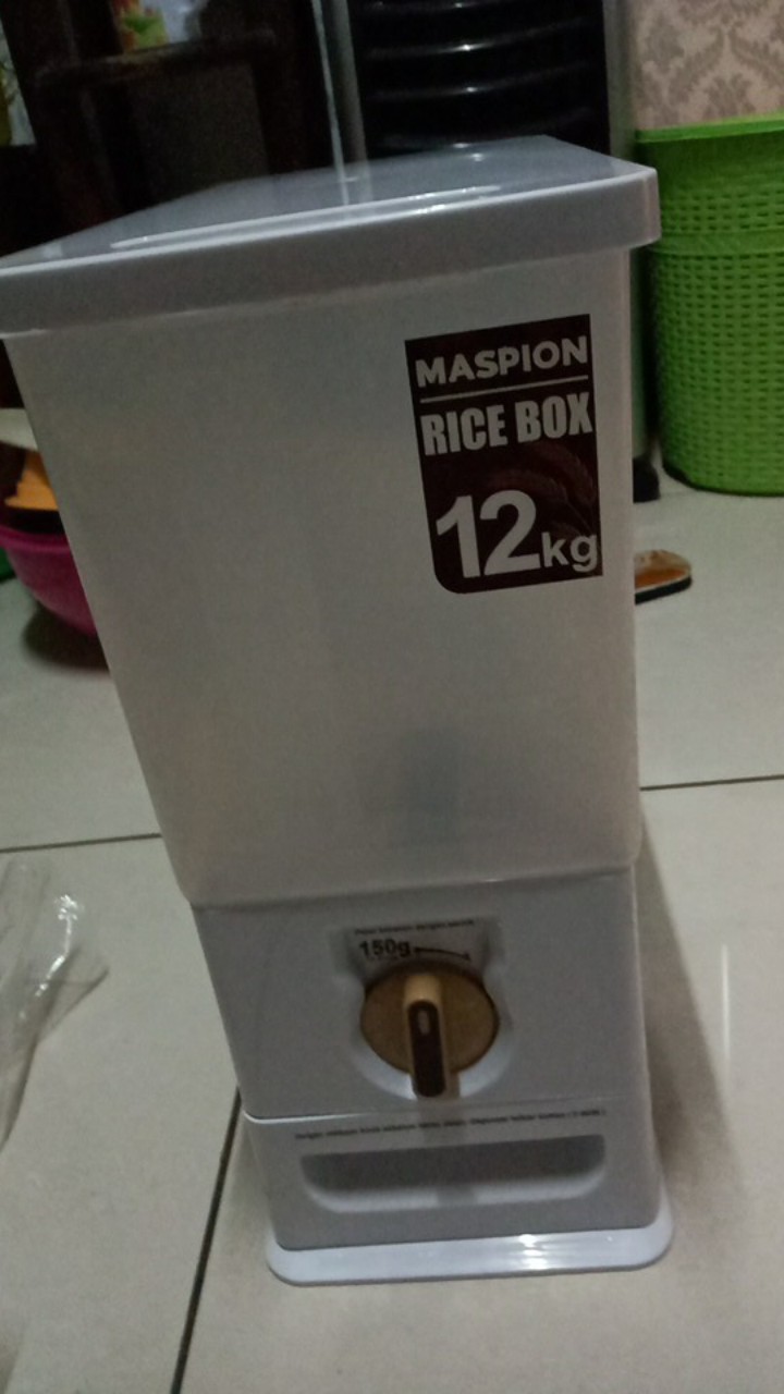 Maspion Mrd 12 Rice Box 12kg Tempat Penyimpanan Beras Mrd12