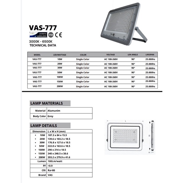 Lampu sorot 100W 150W 200W Watt High Quality