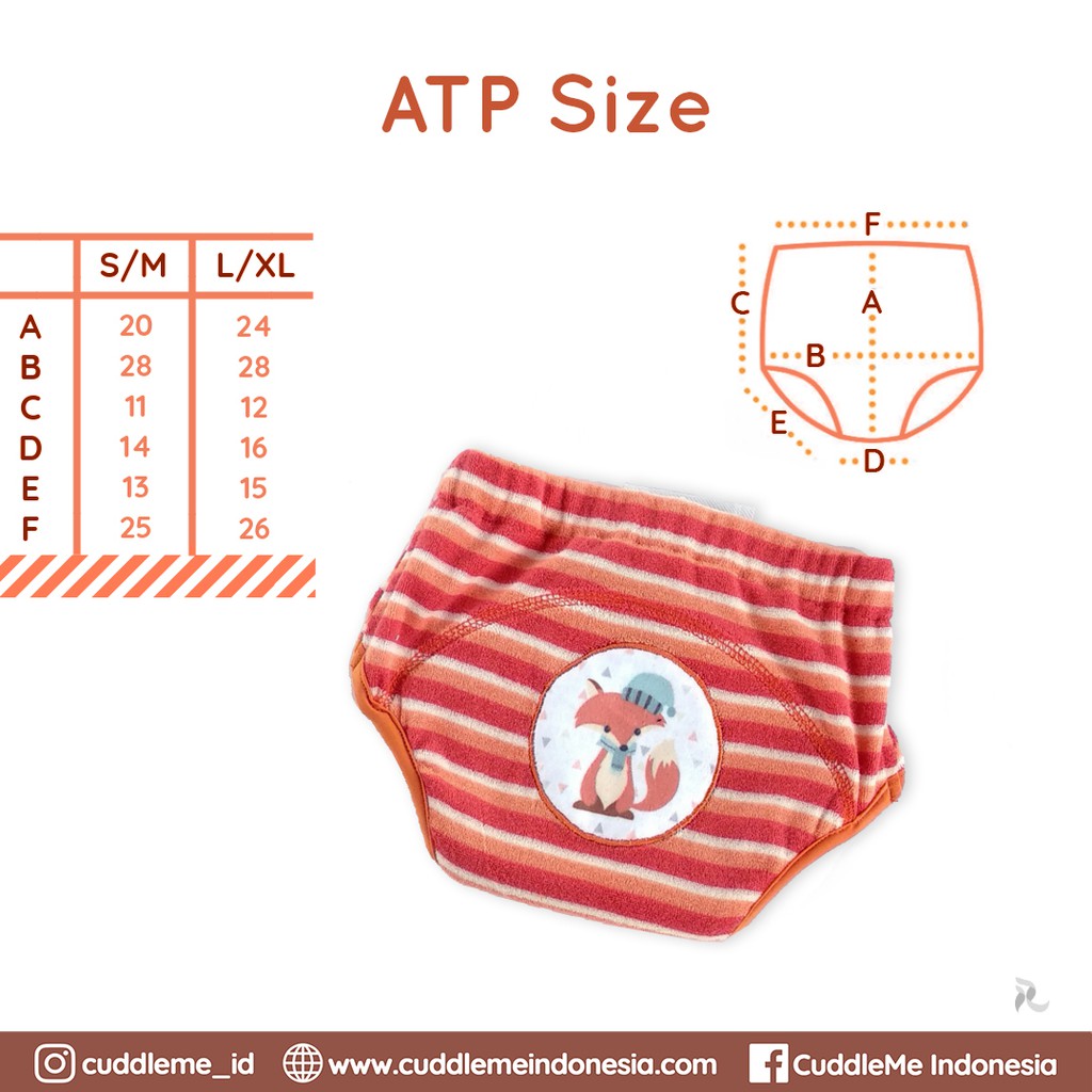 KNB ATP adjustable training pant cuddleme / perlengkapan bayi / celana toilet training pad / pants /  anak bayi  baby cuddle me / potty training pipis anak