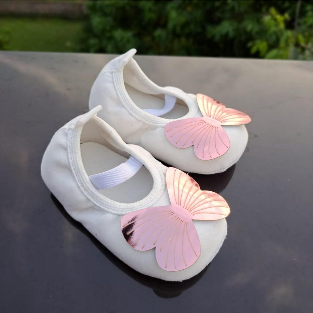 VINANDOZ PRP10 Sepatu baby bayi prewalker 1_12 bulan motif Pita Kupu kupu bahan bulu lembut