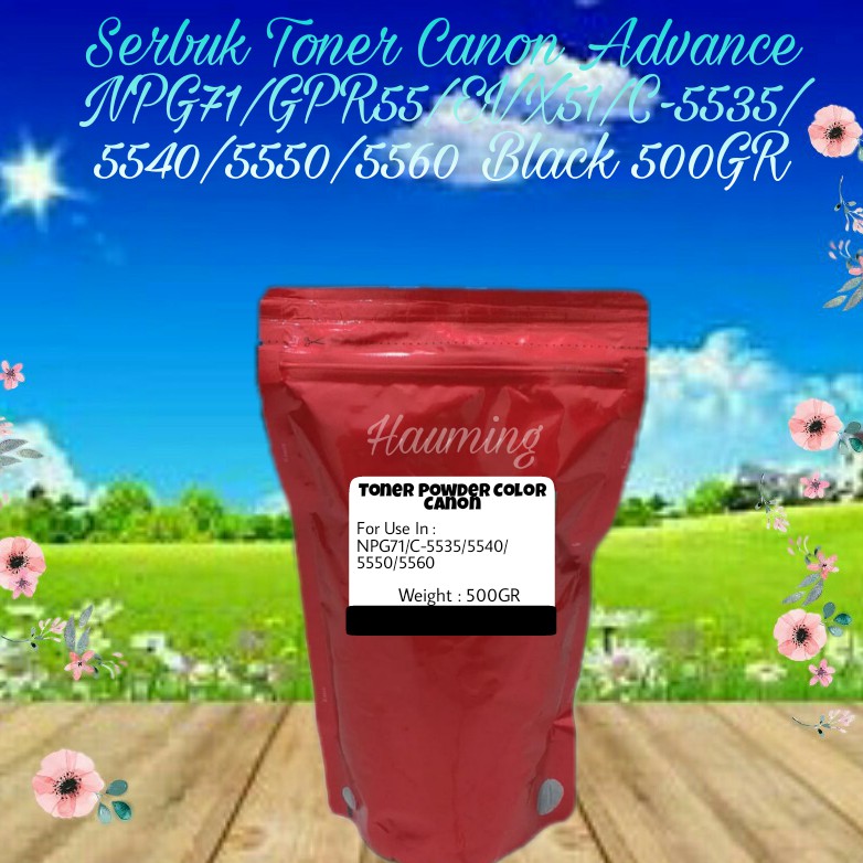 Serbuk Toner Canon Advance NPG71 NPG 71 C-EXV51 GPR55 IR ADV C5535 C5540 C5550 C5560 Black 500gr