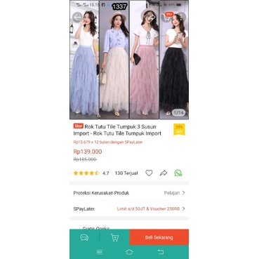 ROK TUTU ASIMETRIS PANJANG IMPORT ( Dusty PINK)