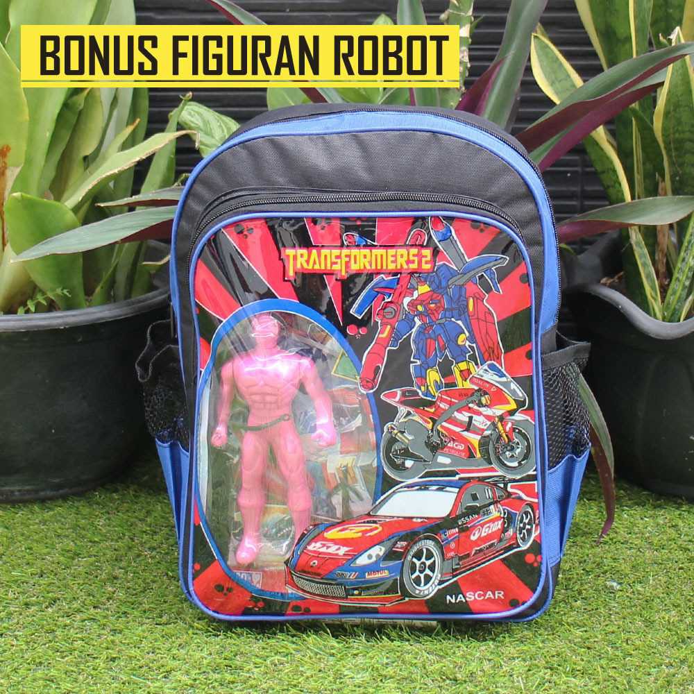 Tas Ransel Anak Cowok Sekolah TK SD Laki Karakter Transformer