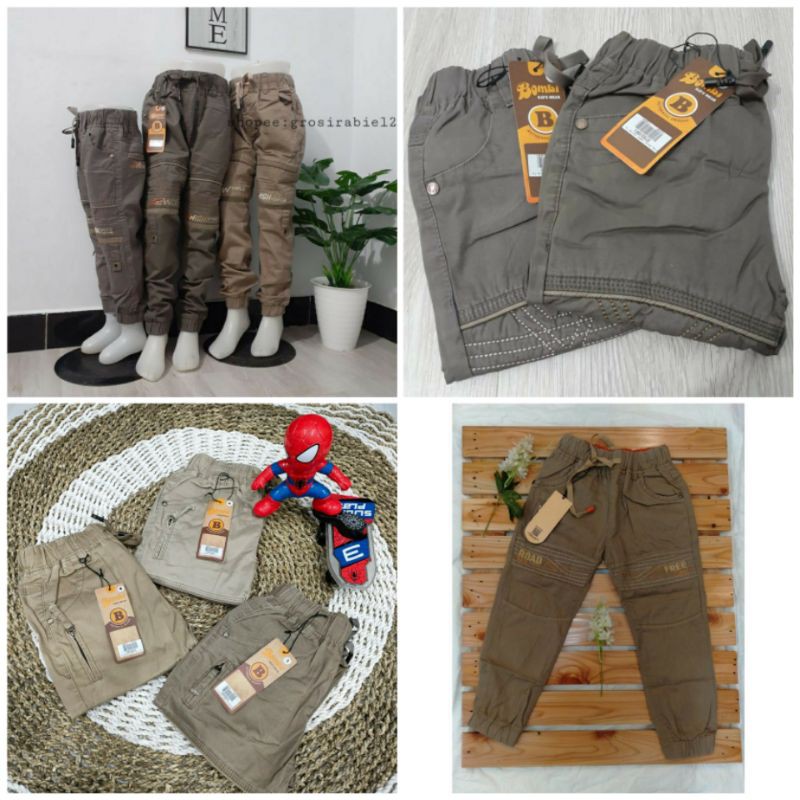 Celana Panjang Anak  Cowok Joger Katun BOMBI Uk S-12