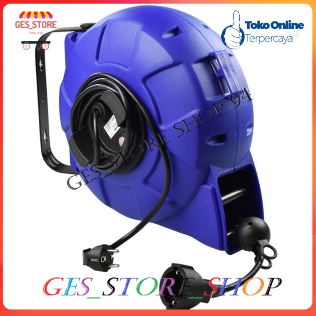 Krisbow Kabel Roll Otomatis 22 Mtr/sambungan kabel 22 meter