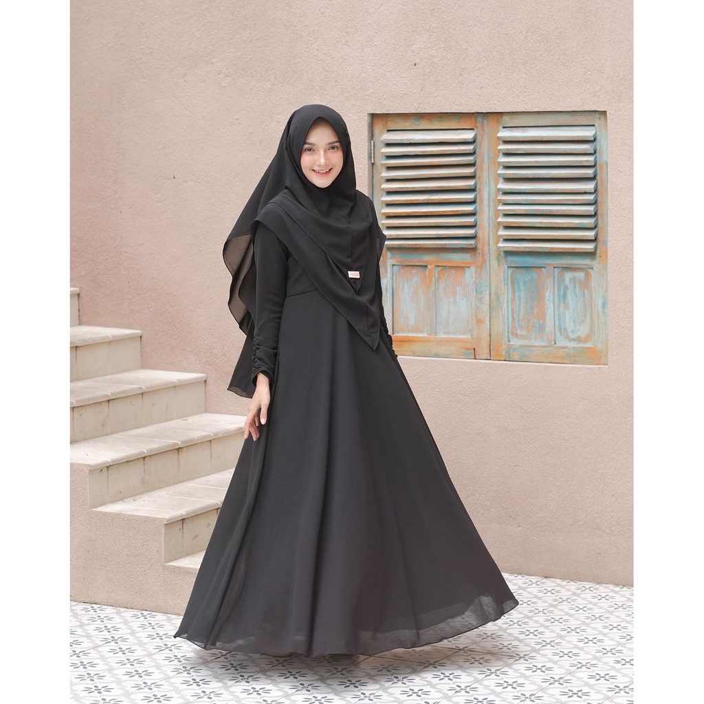 MAYRA SET SYARI / Gamis Syari Set Khimar Terbaru/ Gamis JUMBO [XXL,XXXL.XXXXL]
