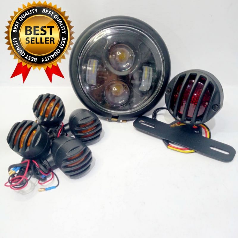 Paket Lampu Custom Headlamp Daymaker 4 Mata Pesek