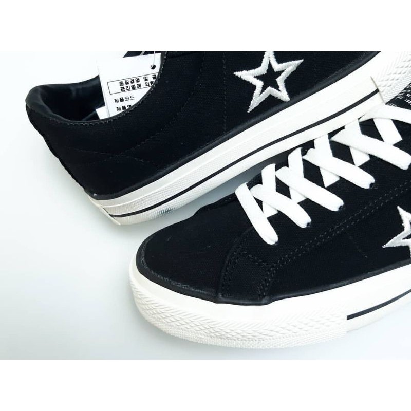 SEPATU IMPOR CONVERSE ONE STAR PREMIUM VIETNAM SNEAKERS KASUAL BLACK WHITE KADO HADIAH HITAM