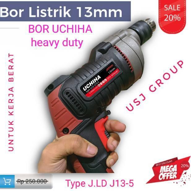 921(=) Mesin bor 13mm Uchiha kecepatan bisa diatur dan bolak balik drill ￠