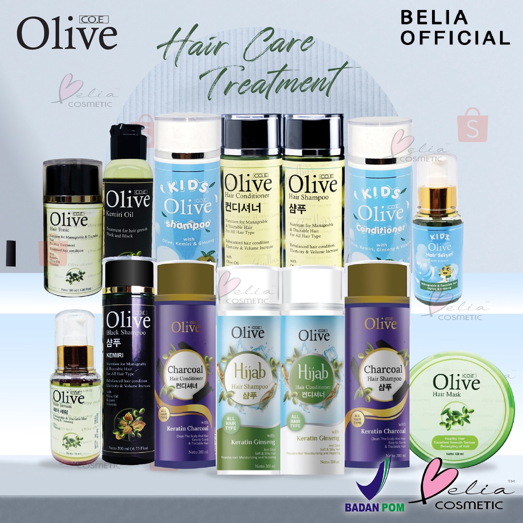 ❤ BELIA ❤ CO.E Olive Hair Treatment | Shampoo | Conditioner | Tonic | Shampo Serum Kids SYB (✔BPOM)