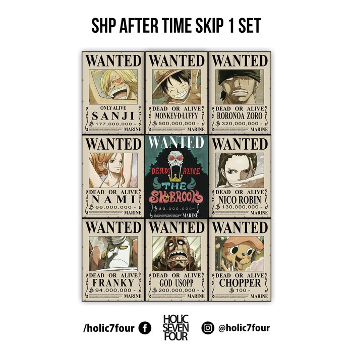 Dijual Promo POSTER ONE PIECE   BOUNTY SHP AFTER TIME SKIP Murah