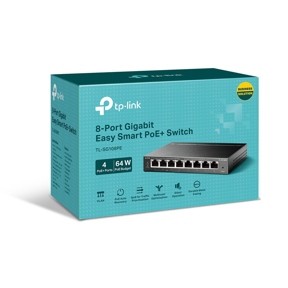 TP-Link Switch TL-SG108PE 8Port Gb Easy Smart Switch with 4port PoE