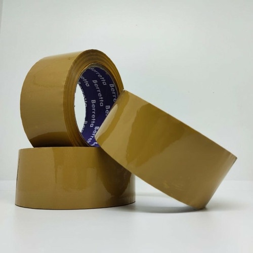 Lakban Bening Coklat 1 Dus Opp Packaging Tape Warna Bening dan Coklat