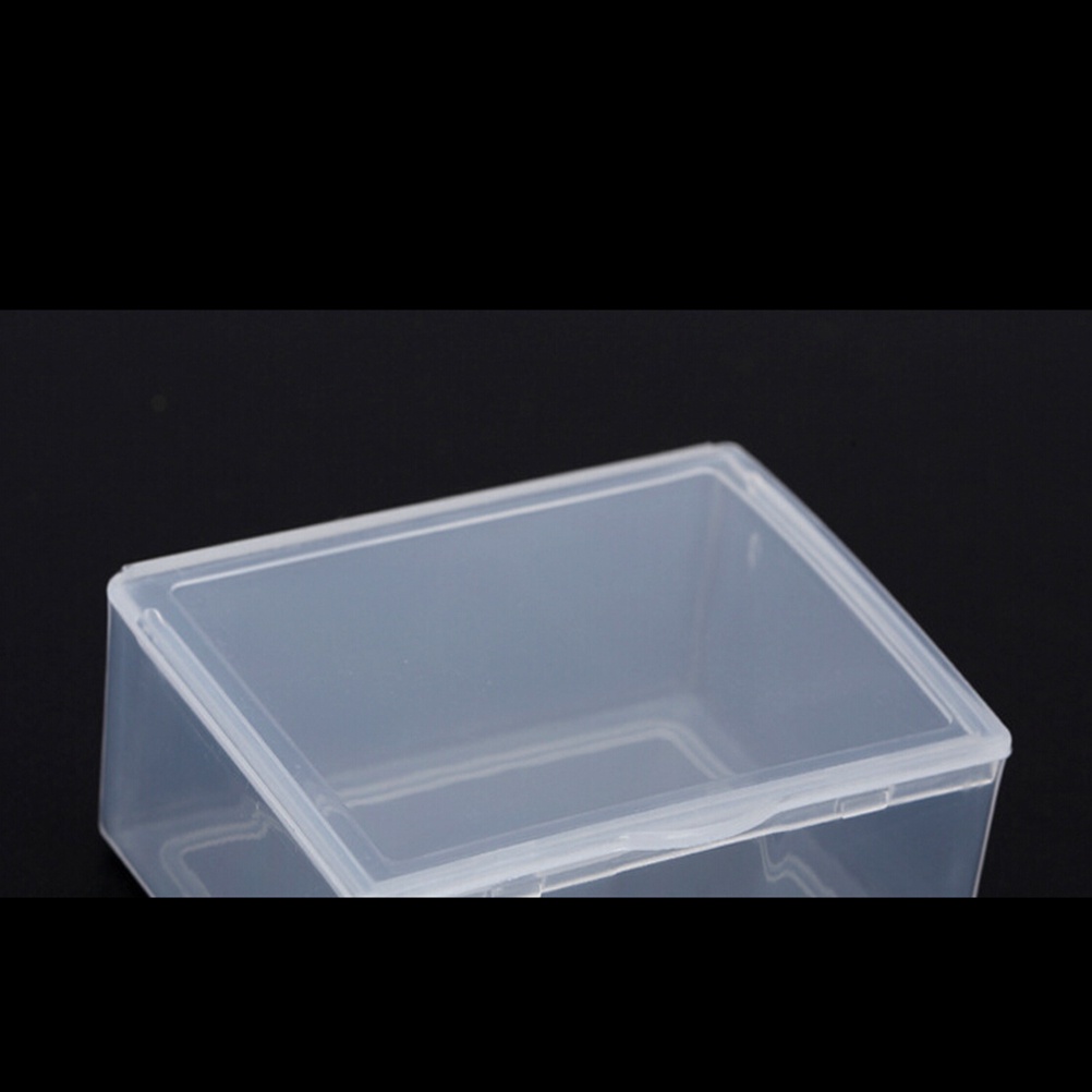 5pcs Kotak Penyimpanan Serbaguna Bentuk Persegi Panjang Bahan Plastik Transparan