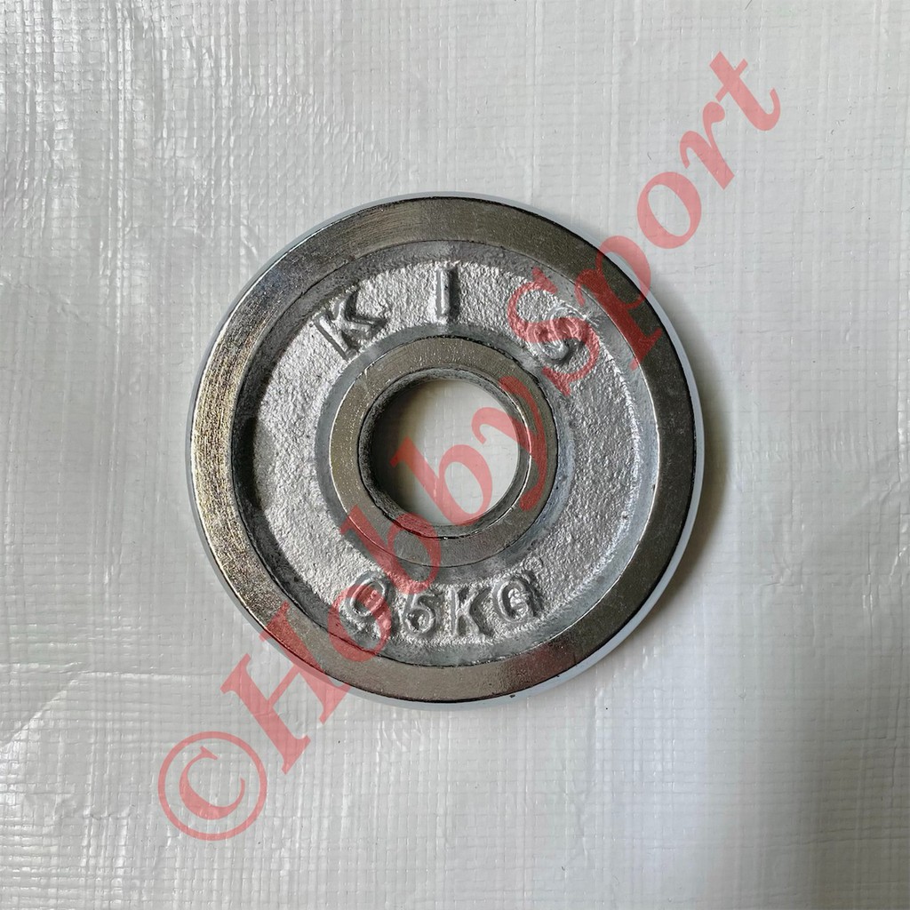 Plat Beban 0,5 kg 3cm  Dumbell Besi Chrome Barbell Plate Barbel Dambel