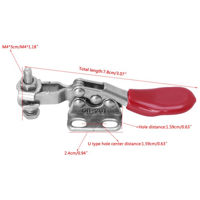 Toggle Clamp GH-201 Quick Holding Release Horizontal Push-pull Type