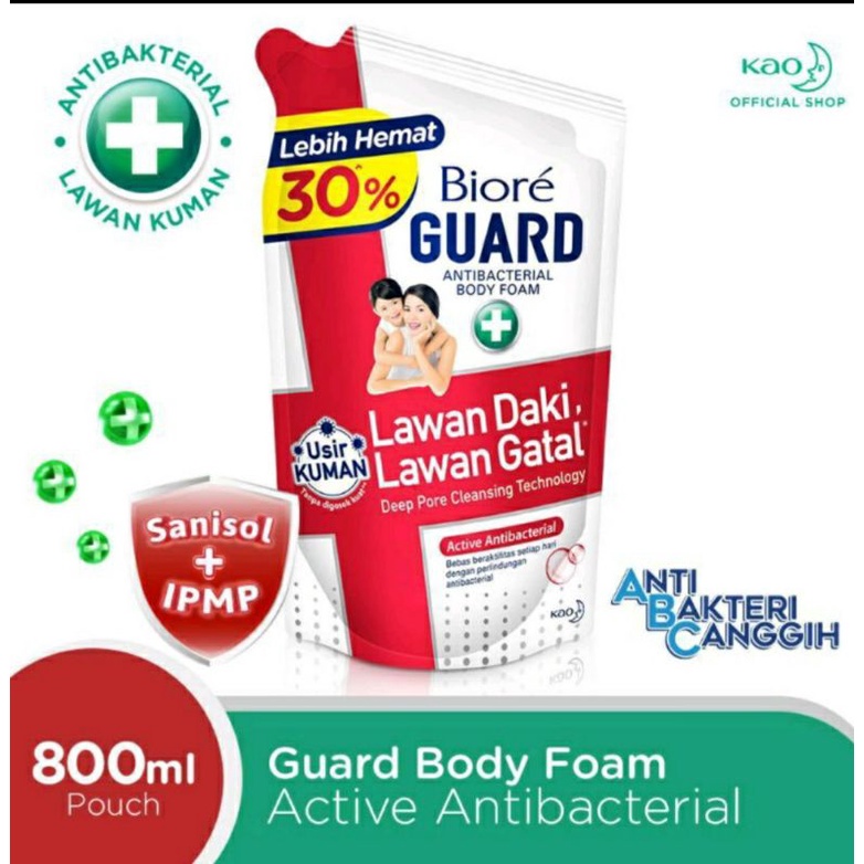 Biore Guard Sabun Mandi Aktif Antibacterial Pouch 800ml