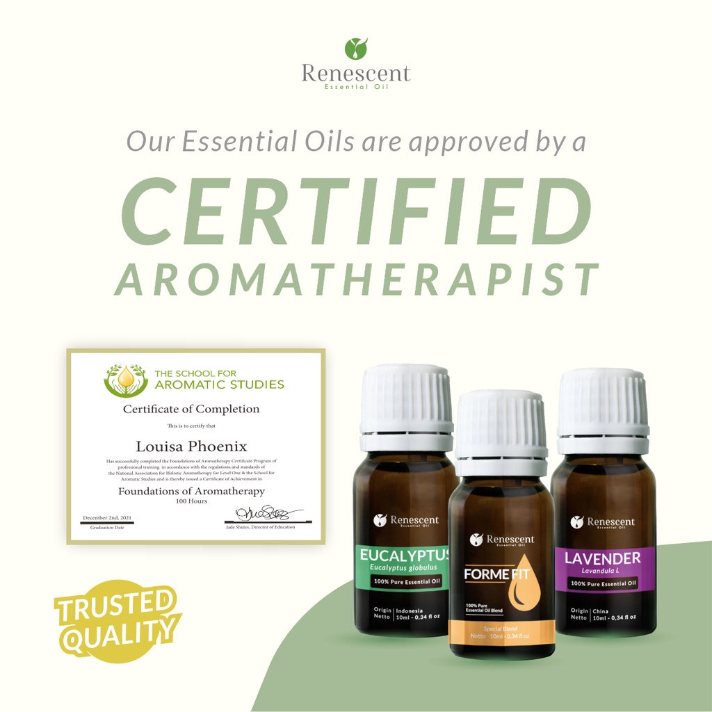 Renescent Citronella Pure Essential Oil 10ml Diffuser Aromatherapy Humidifier Air Purifier Lilin Aromaterapi