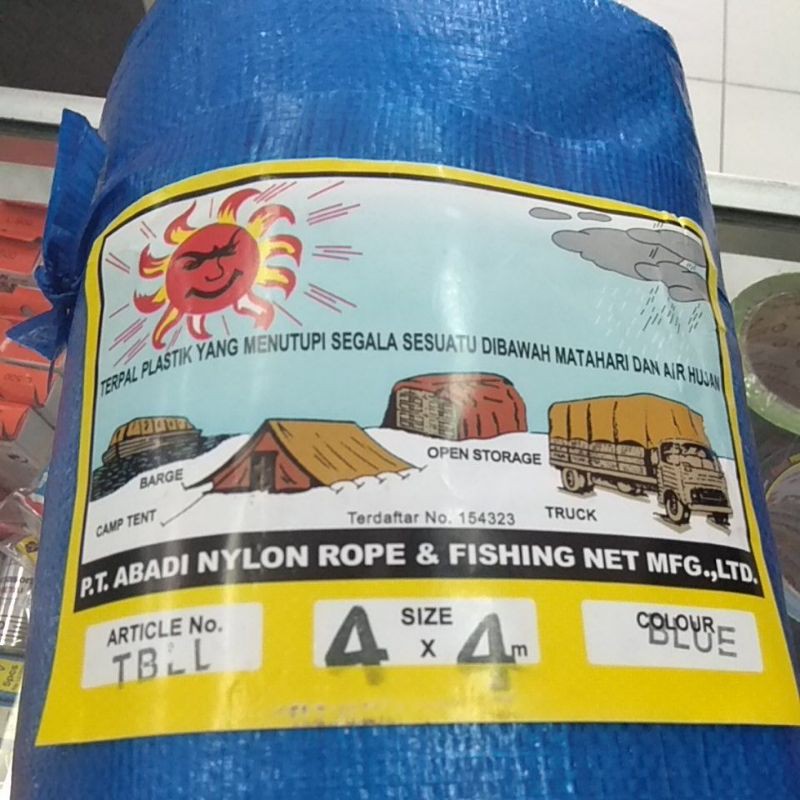 Terpal plastik ukuran 4x4 tebal A8 / Terpaulin A8 Terpaulin 4x4 / terpal plastik 4*4
