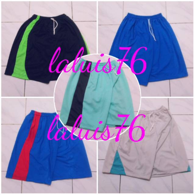 (M, L, XL, XXL) Celana kolor pendek bola basket futsal hawai boxer surfing voli pantai  bali santai