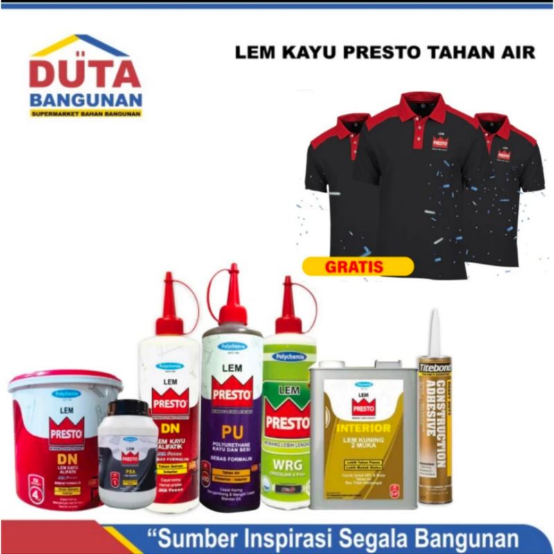 

Presto Lem Kayu Presto,Kertas Tahan Air Kuat Lem Serbaguna