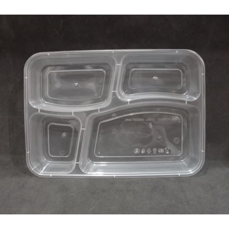 tray bento 4 sekat/bento box sekat 4 isi 50 pcs