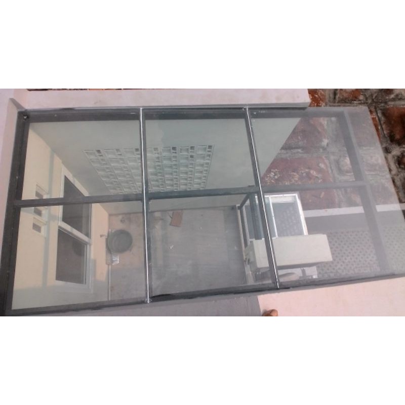 kaca canopy polos 10 mm tempered cibubur jakarta timur