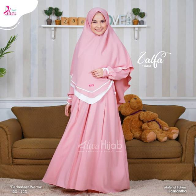 Baju Gamis Zalfa Syari Muslim Wanita Terbaru