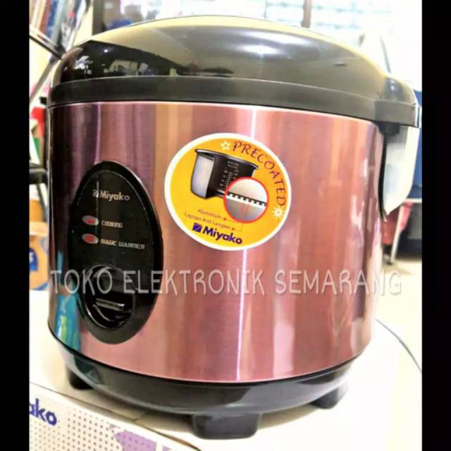 MAGICCOM MIYAKO BODY STAINLES STEEL MEMASAK MENANAK MENGUKUS NASI 3 IN 1 MCM 508 SBC MCM 507 BODY PLASTIK ANTI PANAS ANTI PENYOK UKURAN 1.8 LT