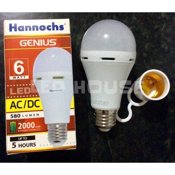 Lampu LED Hannochs Genius 6 Watt (Emergency Magic Lamp)