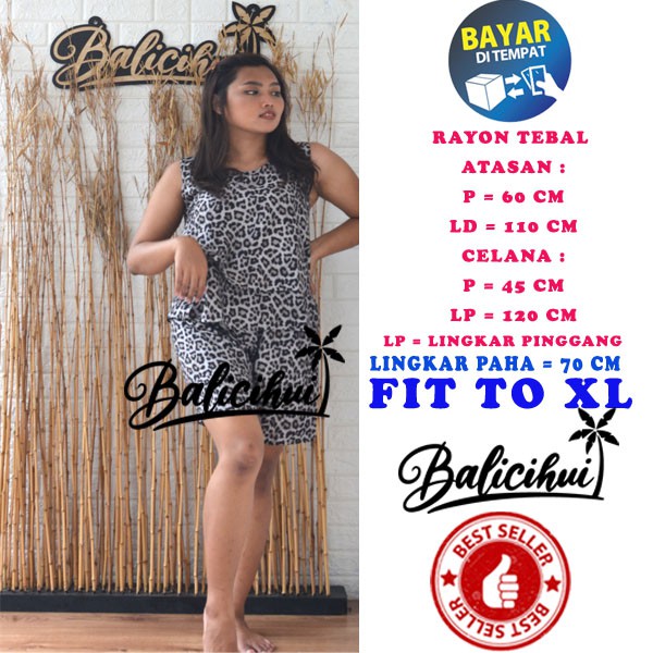 Balicihui Setelan Susun Bali Piyama Tidur Bali Baju Tidur baju santai wanita setelan tidur