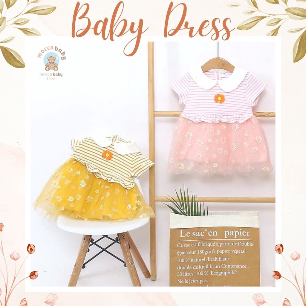 MBSS - Dress Bayi Perempuan / Baju Bayi Cewek / Pakaian Bayi Perempuan Lucu