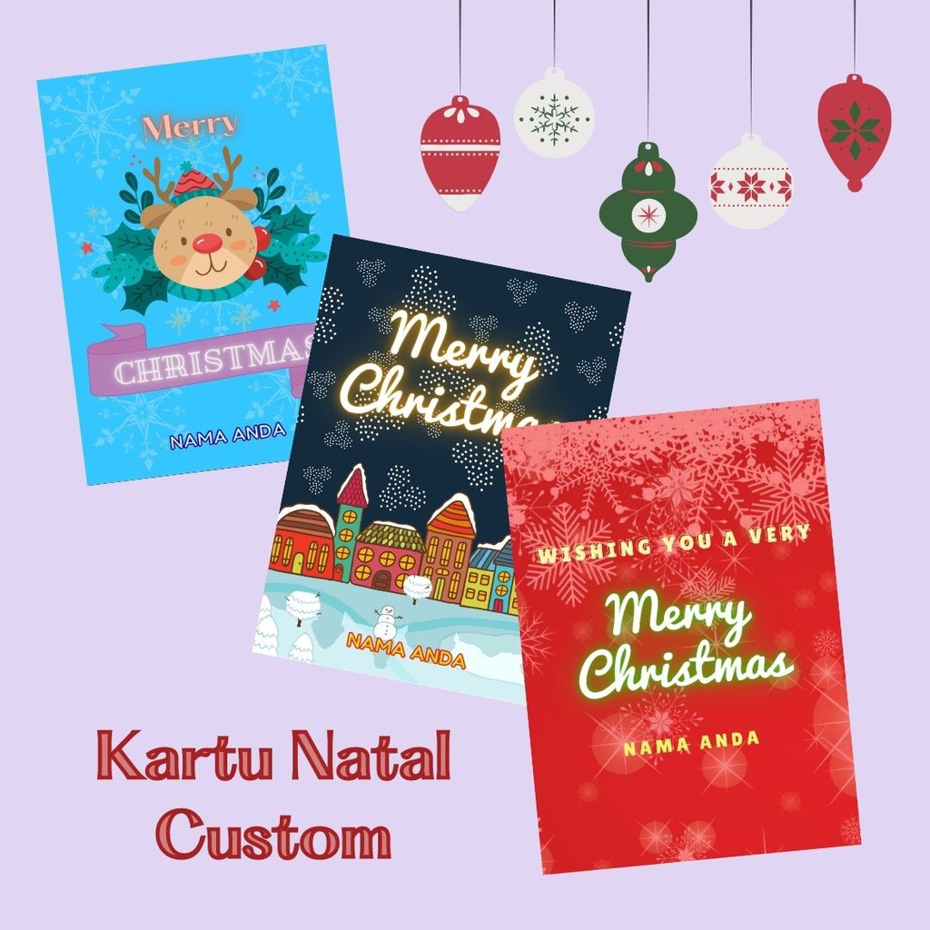 

CUSTOM KARTU NATAL HANG TAG PARSEL PARCEL KADO HADIAH CHRISTMAS CARDS