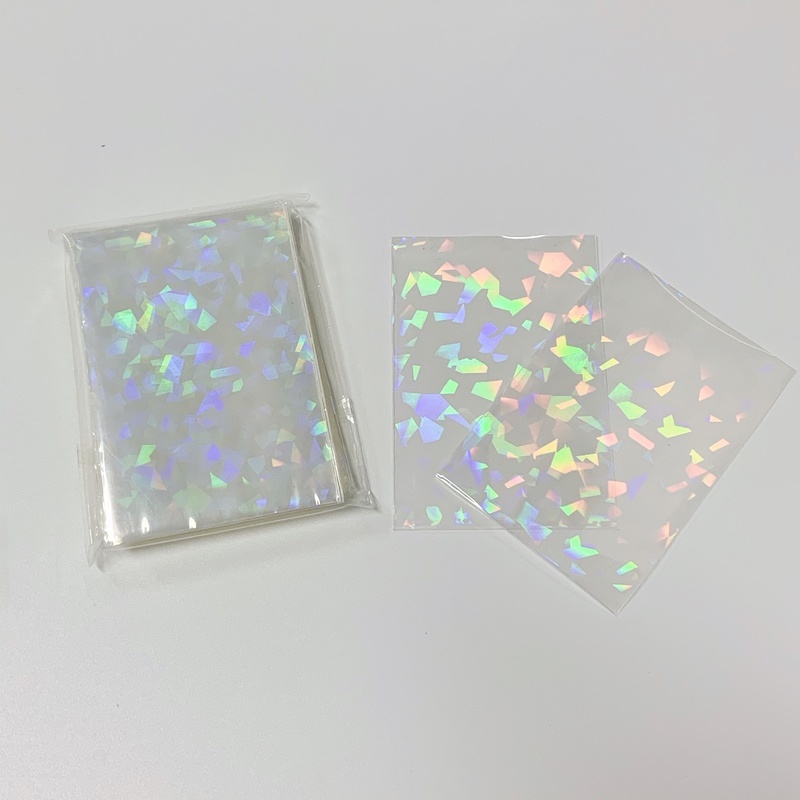 50pcs Laser Flashing Card Sleeves Card Protector Acid-free Clear Inner sleeves Idol Photo Card Sleeves for Photocard YGO MTG Card