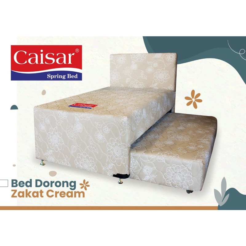 Bed dorong caisar coklat 4kaki