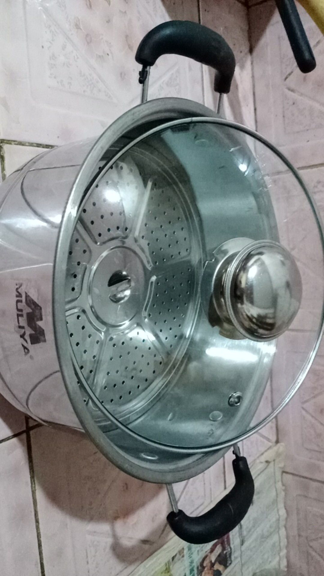 Panci Kukus /dandang Langseng Panci Serbaguna Panci Multifungsi Steamer Stainless Muliya 22 Cm